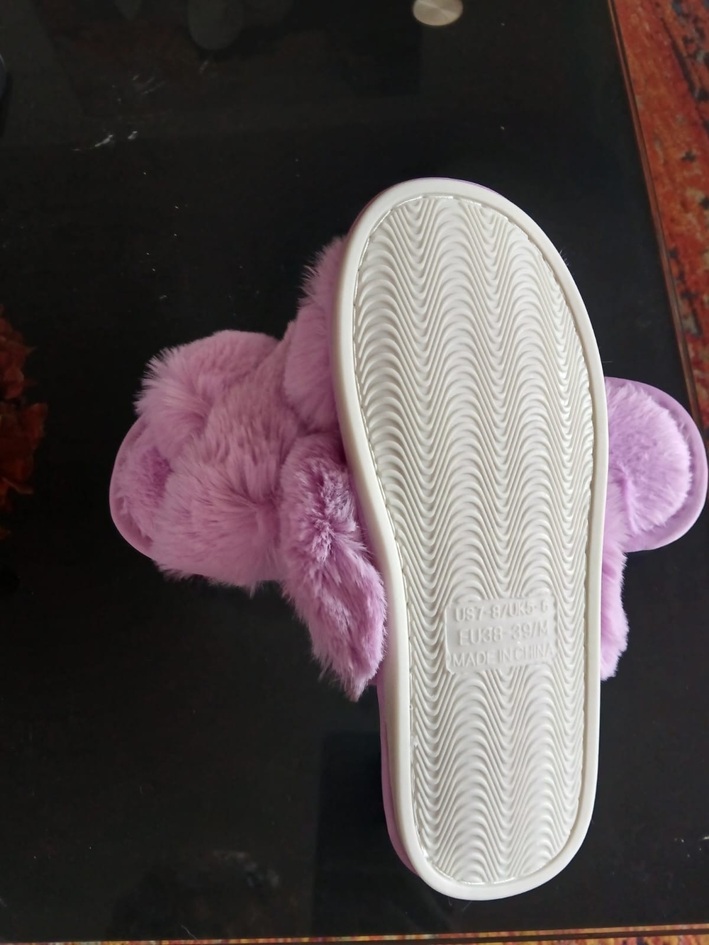 & Other Stories Lavender Faux-Fur Slide Slippers